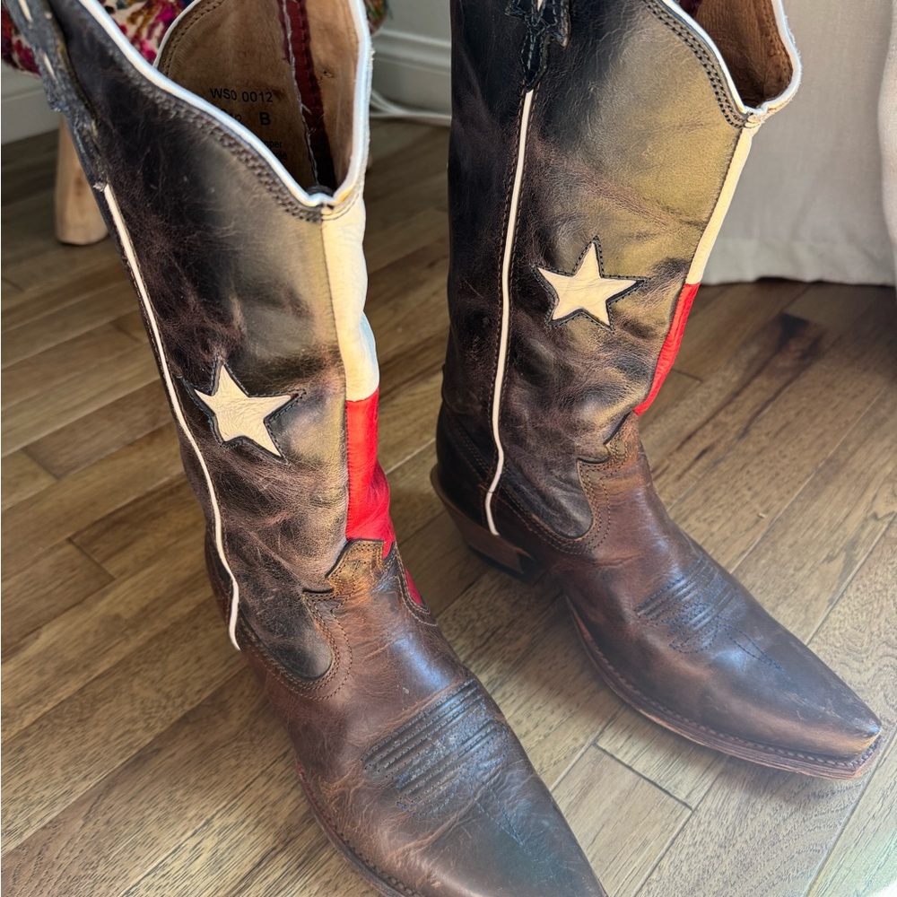 Twisted X Women's Heeled Boots - Brown, Red, white, and blue